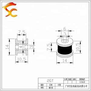 1368 # 3D máy in nhôm làm biếng ròng rọc <span class=keywords><strong>GT2</strong></span> 20 răng không có răng bên trong lỗ khoan <span class=keywords><strong>3mm</strong></span> với chiều rộng vành đai mang 6mm thời gian ròng rọc - Product Image 2