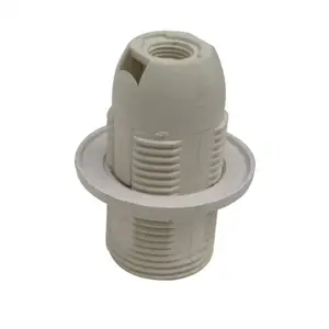 (YK762) Plastic PBT E14 lampholder with ring for Russia and Eastern Europe market