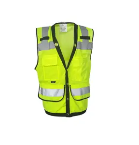 Hi vis 安全采矿反光工作服 hi-vis 粉色字符串安全跑步背心带口袋