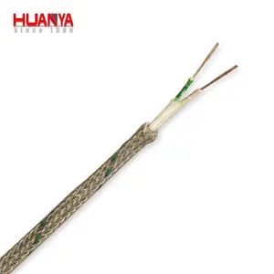 2*7*0.4mm Double Fiberglass Insulated type K Thermocouple Compensation/Extension Wire with SS braid