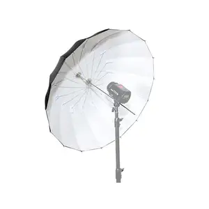 İç beyaz dışında siyah hexadecagon şemsiye softbox fotoğrafçılık aksesuarı