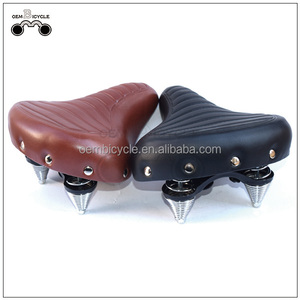 Sillín de <span class=keywords><strong>bicicleta</strong></span> de cuero suave, clásico, para primavera - Product Image 6