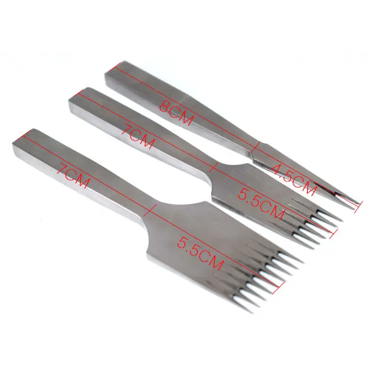 2.45mm 2.7mm 3mm 3.38mm 3.85mm 4mm leder Craft Punches Stitching Punch Tools