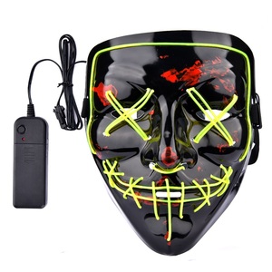 Máscara LED de Halloween de Material PP con Cable Eléctrico, Unisex para Adultos, para Cosplay, Festivales, Fiestas, Disfraces y Temáticas de Películas - Product Image 5