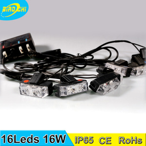 STROBE tráfico Advisor 12/24 voltios 16 w impermeable LED mini Grille advertencia luces con control remoto inalámbrico - Product Image 2