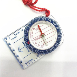 Mini brújula portátil con bolsillo para senderismo, regla de escala acrílica de navegación para pantalla de esfera de exploración salvaje con puntero - Product Image 6