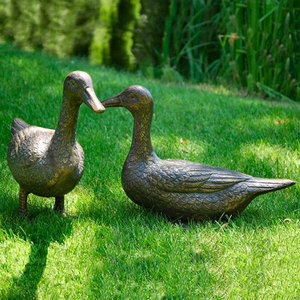 Outdoor <strong>Garden</strong> Three <strong>Ducks</strong> Flying Bronze <strong>Garden</strong> Statue Sculpture - Product Image 3