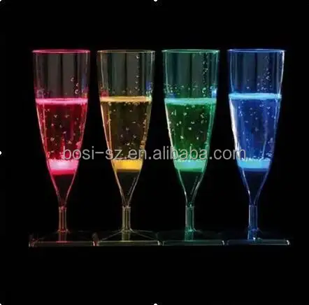 high power liquid active led cup champagne glass for party
