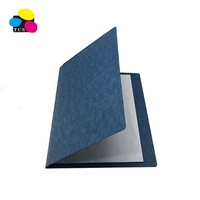 Papiers de bureau écologiques format A4, texture marbre, couleur bleu marine, classeurs en papier Manila avec impression UV
