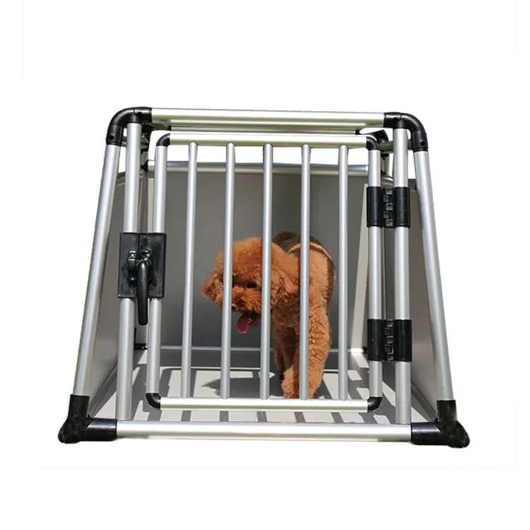 Made in China factory direct sale single-door transport aluminum dog cage hot sale