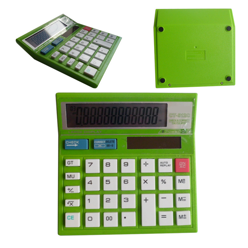 112 Steps Check Correct Function Desktop Solar Power 12-Digit Calculator