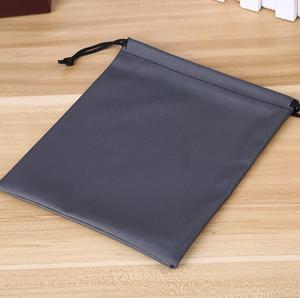 20*25cm Black <strong>Waterproof</strong> Polyester 210d <strong>Drawstring</strong> <strong>Bag</strong> Pouch Gift <strong>Bag</strong> Promotional Use - Product Image 3