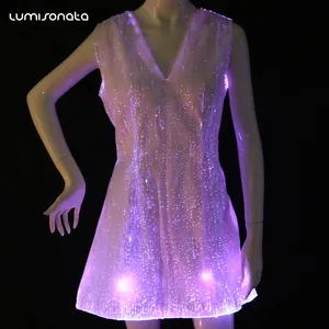 Luminous Fabric Dress Contemporary Santa Dance Costume