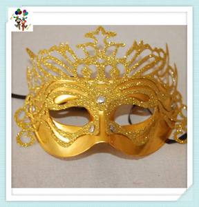 Kostum Gaun Mewah Venetian Topeng Pesta Topeng Berkilau Warna Emas HPC-0439 - Product Image 2