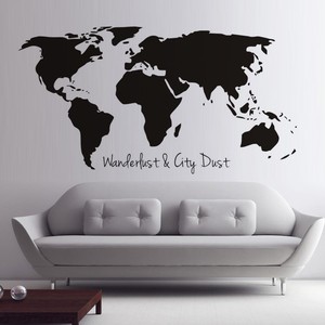 Di vendita calda su ordinazione <span class=keywords><strong>mappa</strong></span> <span class=keywords><strong>del</strong></span> <span class=keywords><strong>mondo</strong></span> wall sticker decal per la decorazione e la decorazione della parete - Product Image 3