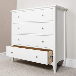 עיצוב הבית לבן צבע סלון ריהוט צד ארון עם 5 מגירות לאחסון - Product Image 2