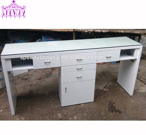 Speway Custom Modern Triple Seaters Manicure <strong>Table</strong> Simple Marble Top Salon <strong>Nail</strong> <strong>Table</strong> Triple Seat <strong>Nail</strong> <strong>Table</strong> - Product Image 3