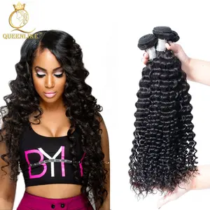 Mink ธรรมชาติ remy peruvian deep wave hair extension