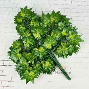 Feuilles d'érable branche soie artificielle feuille d'érable rouge pour la maison de mariage