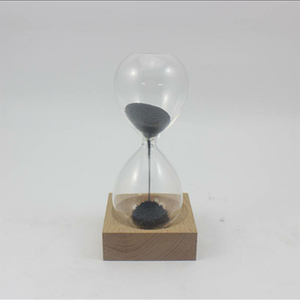 30 giây quay thủ công từ cát hẹn giờ khoa học đồng hồ cát với cơ sở kim loại và hoa huyền diệu - Product Image 6