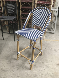 Meubles commerciaux bistro français chaises de <span class=keywords><strong>bar</strong></span> en rotin <span class=keywords><strong>tabouret</strong></span> de <span class=keywords><strong>bar</strong></span> extérieur pour le magasin de café - Product Image 4