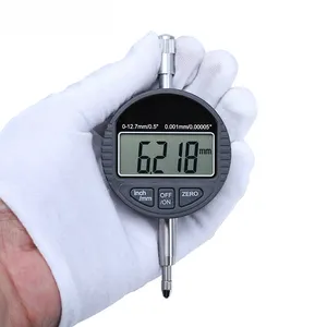Indicador de mostrador digital eletrônico, medidor digital de 0-12.7mm/0.5 polegadas, indicador digital de 0.001mm, métrico/polegada