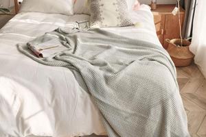 Manta Grande Personalizada Premium <span class=keywords><strong>de</strong></span> 150*180cm, 100% Algodón Orgánico, Plegable, Tejida, para Sofá, Cama, Estilo Americano/Europeo - Product Image 4