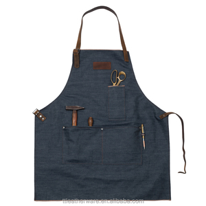 Custom Canvas <b>Garden</b> Apron with <b>Hook</b> Neck Leather Strap - Product Image 2