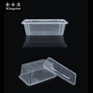 Eco-friendly 1000 ml Rectangular de plástico recipiente de comida <span class=keywords><strong>para</strong></span> <span class=keywords><strong>llevar</strong></span> con tapa - Product Image 4