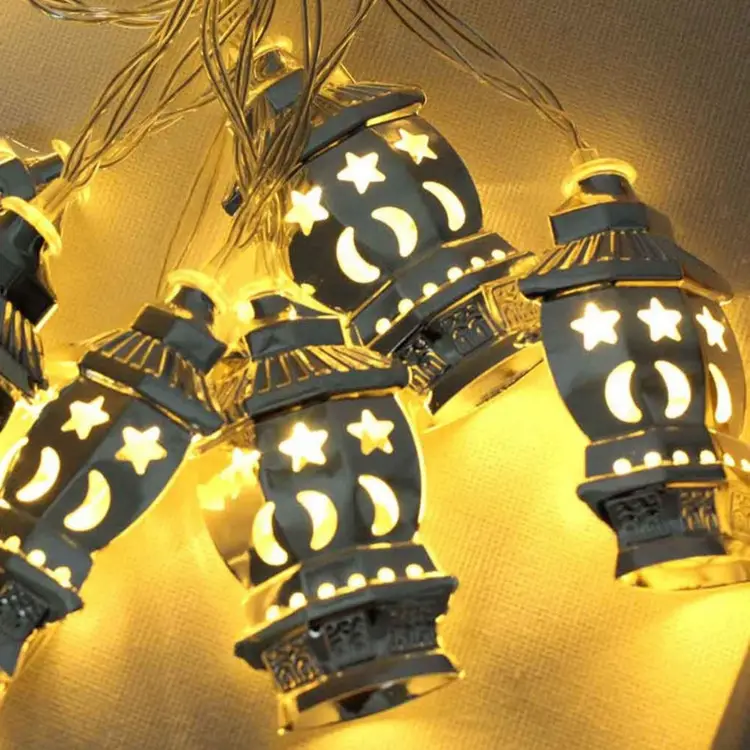 Nieuwe ontwerp Ramadan decoraties licht led Kerosine lamp en moon string licht voor Ramadan gift