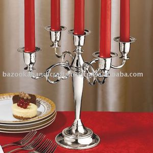 Candélabre en métal à cinq bras pour la maison hôtels et restaurants Candélabre Bougeoir - Product Image 2