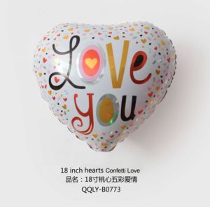 Palloncino Pubblicitario a Forma di Cuore con Stampa Singola su Lamina, 18 Pollici - Product Image 3
