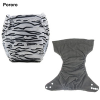 Babyshow Maat Verstelbaar Dubbele Rij Snaps Minky Printing Suede Doek Inner Pocket Doek Luier Wasbare Herbruikbare Doek Nappy