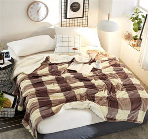 Nuevo diseño 2 capas 100% poliéster tejido impreso franela fleece sherpa throw manta hecha en china - Product Image 6