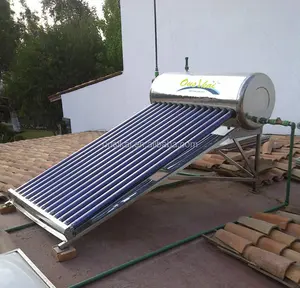 Telhado não pressão direta em malha aberta aquecedor solar de água termal