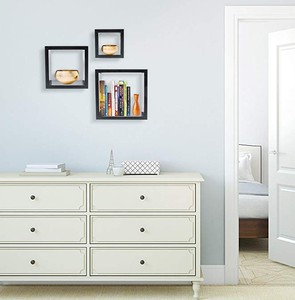Forme carrée En <span class=keywords><strong>Bois</strong></span> Suspendus Cube Flottant <span class=keywords><strong>Étagère</strong></span> <span class=keywords><strong>murale</strong></span> pour La Décoration De La Maison - Product Image 4