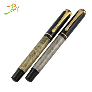 <span class=keywords><strong>Pluma</strong></span> estilográfica <span class=keywords><strong>de</strong></span> Metal tallada, Estilo Vintage, Bronce <span class=keywords><strong>Antiguo</strong></span>, Plata - Product Image 3