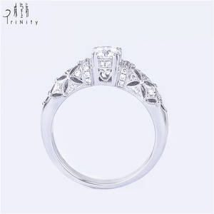 แหวนทองคำขาว 18K แท้ ประดับเพชรแท้ สำหรับผู้หญิง งานหมั้น งานแต่งงาน และงานเลี้ยง - Product Image 5