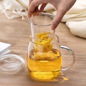 Tasse à thé en verre Borosilicate, de haute qualité, résistante à la chaleur, tasse à thé <span class=keywords><strong>avec</strong></span> infuseur à poignée <span class=keywords><strong>filtre</strong></span> - Product Image 4