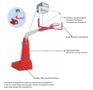 Plegable portátil primavera asistida soporte del baloncesto aro de baloncesto - Product Image 3