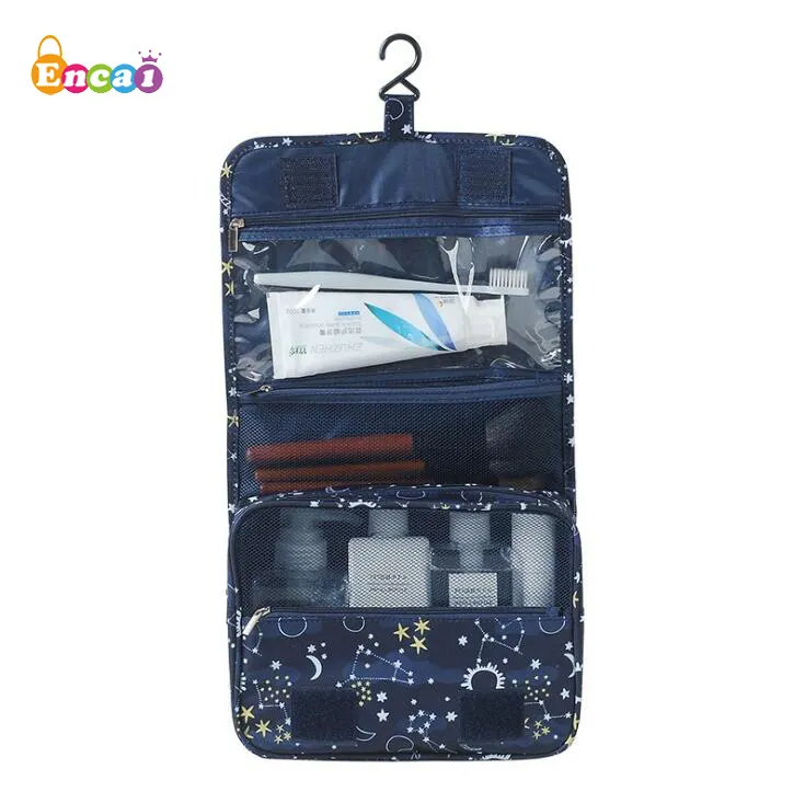 Borsa da toilette borsa da viaggio con gancio appeso resistente all'acqua trucco borsa cosmetica Organizer da viaggio per accessori, Shampoo