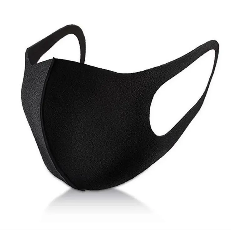 Factory Direct Selling Fashion Sport Black Cotton Fabric Washable Reusable Anti Dust Face Masks