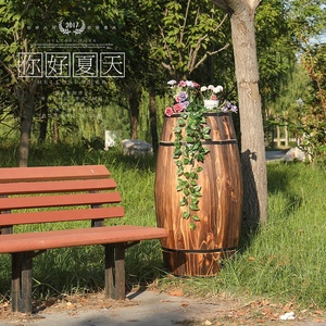 Baril en bois <span class=keywords><strong>de</strong></span> <span class=keywords><strong>chêne</strong></span> massif personnalisé, grand accessoire décoratif, vente en gros, unités - Product Image 3