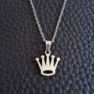 Principi corona belle gioielli della corona del pendente della collana in acciaio personalizzata su ordinazione - Product Image 2