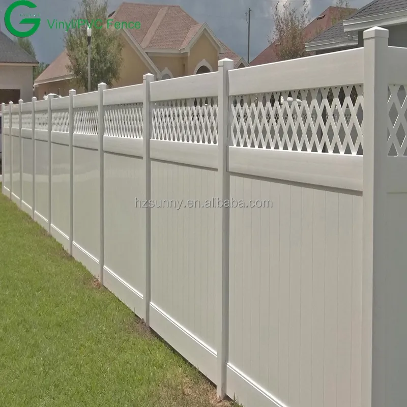 PVC Privacy Fence Vinyl Horse Fence White Cheap Fence Panels Plasticピケットゲート