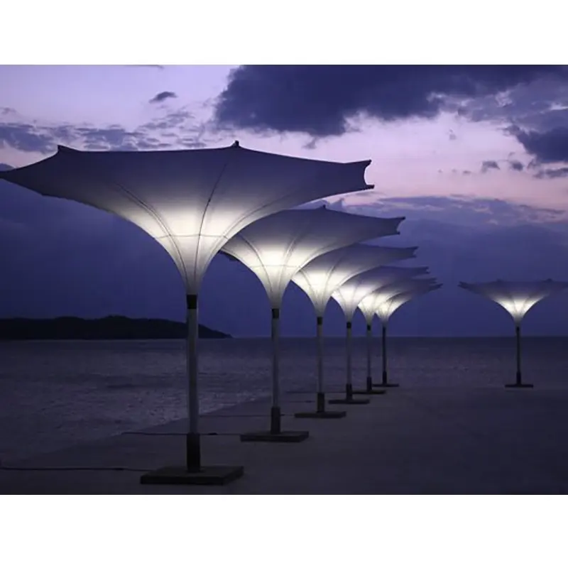 Unique design Big Size Outdoor Reverse Pation Parasol Umbrella With LED Light