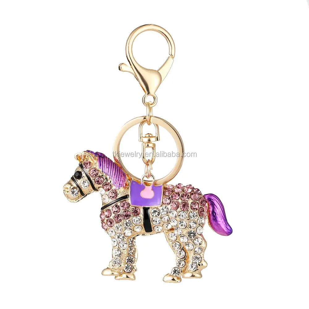Hot Sale Fine Horse Pendant Key ring For Hand bag Fashion Accessories Colorful Key chain