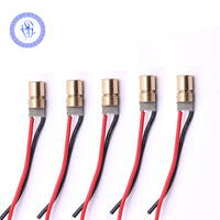 Mini module laser rouge 650nm 5mW, tête en laiton 6 x 10 mm, 3V