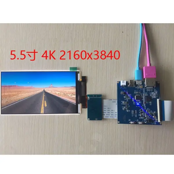 Écran LCD 5.5 pouces 4K AUO avec carte contrôleur en option pour les moniteurs