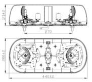 Senken Mỏng R65 <span class=keywords><strong>Rotator</strong></span> Hổ Phách Ống Kính Khẩn Cấp <span class=keywords><strong>Halogen</strong></span> Xoay Nhấp Nháy Cảnh Báo <span class=keywords><strong>Mini</strong></span> <span class=keywords><strong>Lightbar</strong></span> Cho Xe Ô Tô - Product Image 3